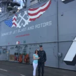 Photo of Dr. Lewis in a navy uniform with his wife