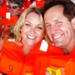 Dr. Grimes and his wife wearing life jackets
