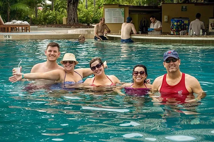 Grimes Dentistry staff at the pool