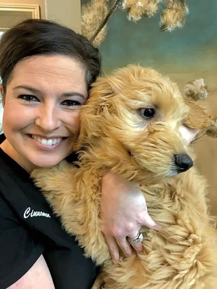 Grimes Dentistry staff and Doggo