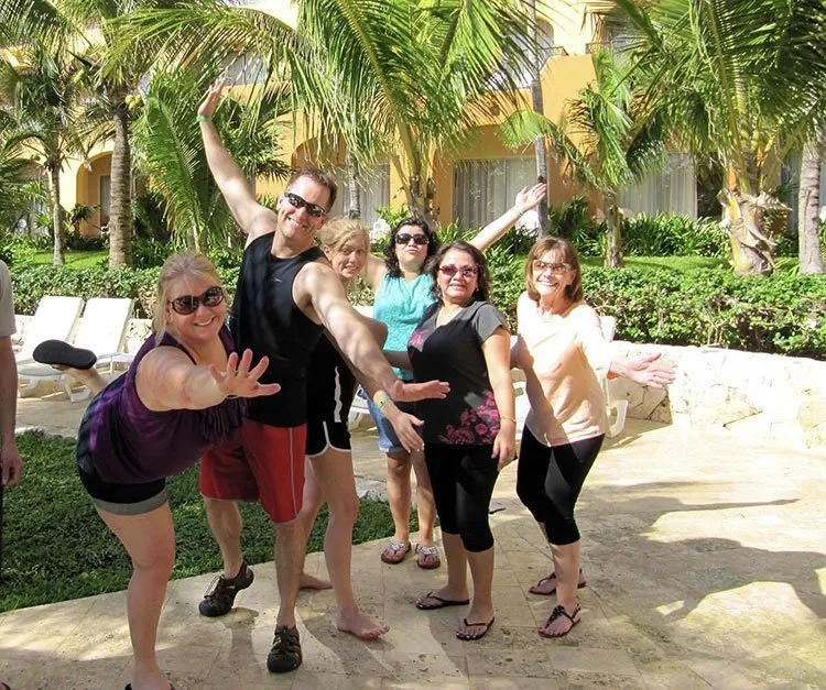 Dr. Grimes and staff on vacation