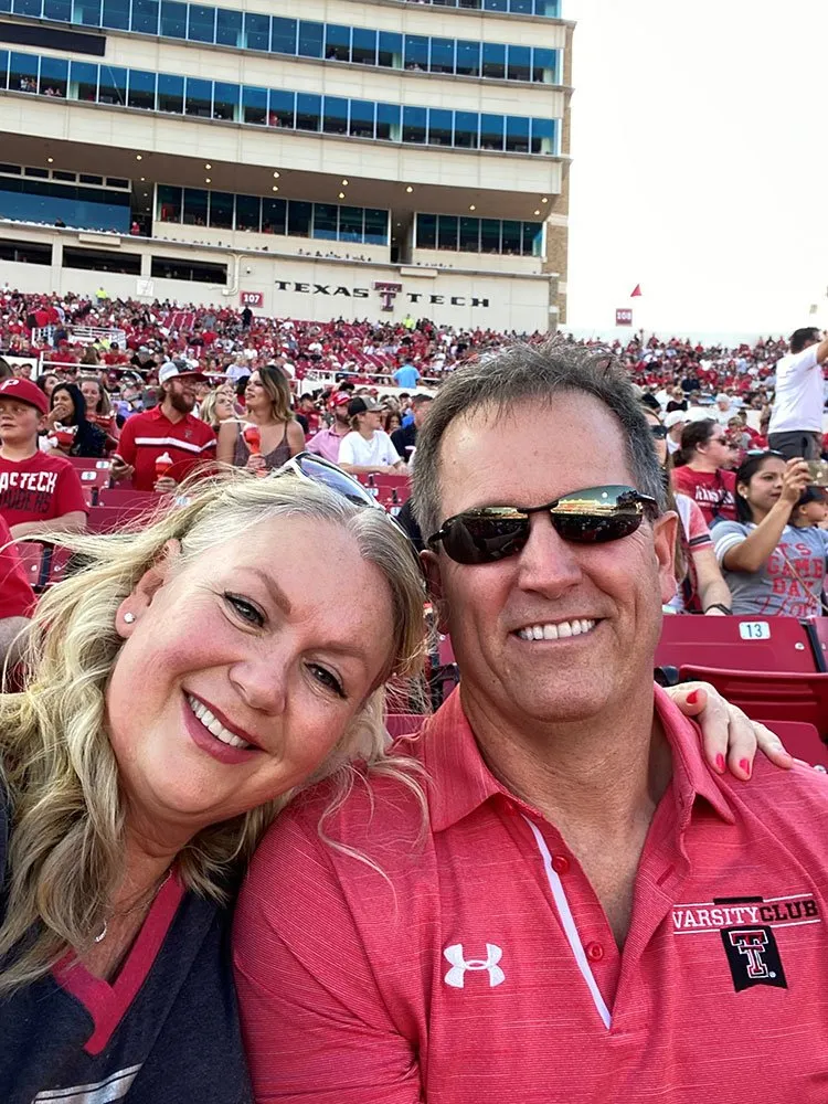 Dr. Grimes at Texas Tech with his wife